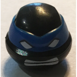 Minifigure, Head, Modified Ninja Turtle with Blue Mask and Teeth Pattern (Shadow Leonardo)