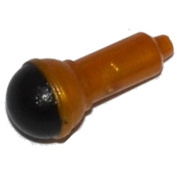Minifigure, Utensil Microphone with Black Top Half Screen Pattern