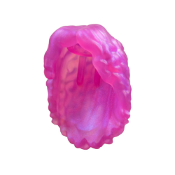 Mini Doll, Hair, Long Full Curly, Parted on Left - 3 Internal Supports - Trans-Clear