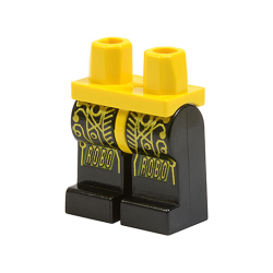 Hips and Black Legs with 'ROBO ROBO' and Space RoboForce Gold Circuitry Pattern - Yellow Hips and Black Legs with 'ROBO ROBO' and Space RoboForce Gold Circuitry Pattern - Yellow