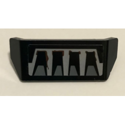 Vehicle, Spoiler with Bar Handle with Silver Air Intake and Reddish Brown Splatters Pattern (Sticker) - Set 70228 Vehicle, Spoiler with Bar Handle with Silver Air Intake and Reddish Brown Splatters Pattern (Sticker) - Set 70228