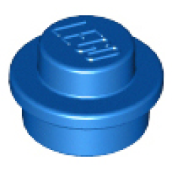 Plate, Round 1 x 1 - Blue