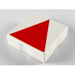 Duplo, Tile 2 x 2 with Shape Red Isosceles Triangle Pattern Duplo, Tile 2 x 2 with Shape Red Isosceles Triangle Pattern