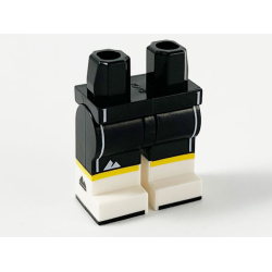 Hips and Legs with White Boots, White Side Strips and Mountain Logo at Knee and on Sides Pattern Hips and Legs with White Boots, White Side Strips and Mountain Logo at Knee and on Sides Pattern