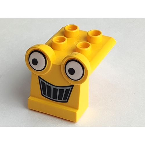 Деталь LEGO 40668pb01 Duplo Backhoe Grille with Scoop's Face Pattern