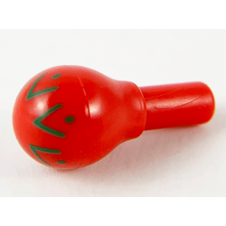 Minifigure, Utensil Musical Instrument, Maraca with Green Geometric Pattern - Wide Print
