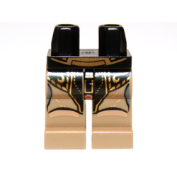 Hips and Dark Tan Legs with Curved Belt, Black Loincloth Armor with Gold Filigree and Trim, Nougat Knees and Spots Pattern Hips and Dark Tan Legs with Curved Belt, Black Loincloth Armor with Gold Filigree and Trim, Nougat Knees and Spots Pattern