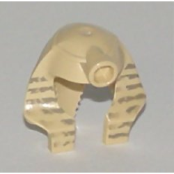 Minifigure, Headgear Headdress Mummy with Faded Dark Gray Stripes Pattern Minifigure, Headgear Headdress Mummy with Faded Dark Gray Stripes Pattern