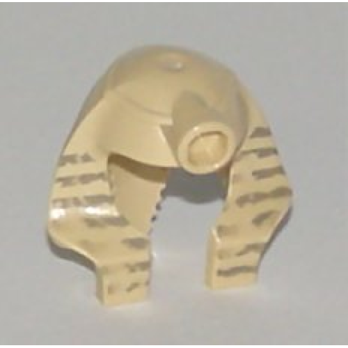Деталь LEGO x177px2 Minifigure, Headgear Headdress Mummy with Faded Dark Gray Stripes Pattern