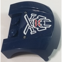 Vehicle, Mudguard 3 x 4 x 1 2/3 Curved Front with Ninjago Samurai X Mask and Crossed Swords Pattern (Sticker) - Set 70642 Vehicle, Mudguard 3 x 4 x 1 2/3 Curved Front with Ninjago Samurai X Mask and Crossed Swords Pattern (Sticker) - Set 70642