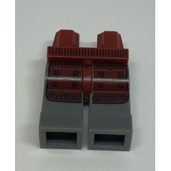 Hips and Dark Bluish Gray Legs with Dark Red Samurai Leg Armor Pattern Hips and Dark Bluish Gray Legs with Dark Red Samurai Leg Armor Pattern