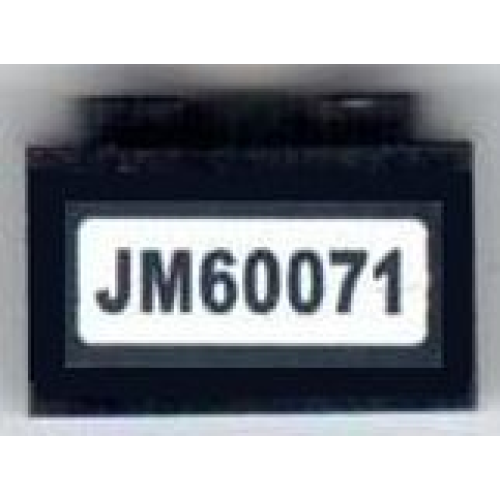 Деталь LEGO 3004pb184 Brick 1 x 2 with 'JM60071' Pattern (Sticker) - Set 60071
