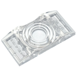 Electric, Light Slope Curved 4 x 2 x 2/3 Double with Fresnel Lens - Trans-Clear