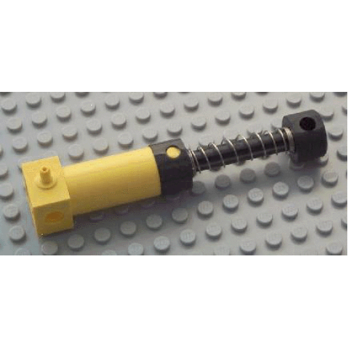 Деталь LEGO 2797c02 Pneumatic Pump Second Version with Black Top - Yellow