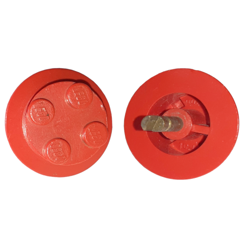 Деталь LEGO wheel1b Train Wheel with 2 x 2 Stud Center, Beveled Tread and Cam Axle for Motor