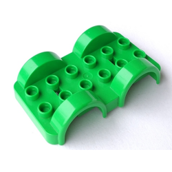 Duplo Car Base 2 x 6 with Mudguards - Bright Green