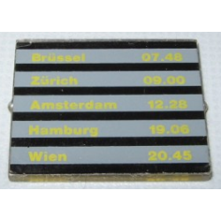 Glass for Window 1 x 4 x 3 with Train Schedule European Cities Pattern on Both Sides (Stickers) - Sets 4554 / 4558