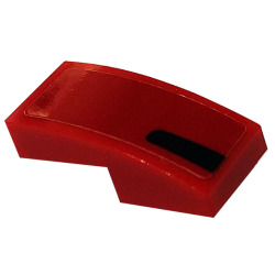 Slope, Curved 2 x 1 x 2/3 with Black Stripe Pattern Model Right Side (Sticker) - Set 76895 Slope, Curved 2 x 1 x 2/3 with Black Stripe Pattern Model Right Side (Sticker) - Set 76895