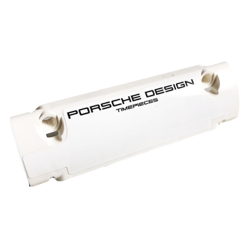 Деталь LEGO 62531pb038 Technic, Panel Curved 11 x 3 with Black 'PORSCHE DESIGN' and 'TIMEPIECES' Pattern (Sticker) - Set 42096