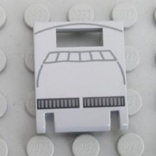 Деталь LEGO 4346pb07 Container, Box 2 x 2 x 2 Door with Slot with Black Sith Infiltrator Pattern