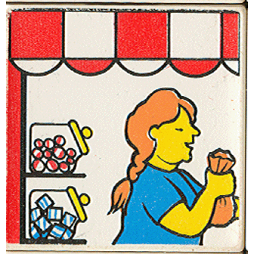 Деталь LEGO 2756pb158 Duplo, Tile 2 x 2 x 1 with Town Mosaic Picture 14 Pattern