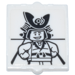 Glass for Window 1 x 2 x 2 Flat Front with Ninja Minifigure Posing Pattern (Sticker) - Set 70657 Glass for Window 1 x 2 x 2 Flat Front with Ninja Minifigure Posing Pattern (Sticker) - Set 70657