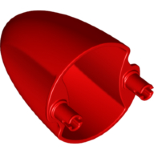 Деталь LEGO 18591 Windscreen 4 x 4 x 5 Cone with Pins - Trans-Clear