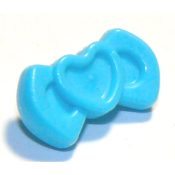 Friends Accessories Bow with Heart and Small Pin - Medium Azure