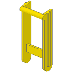 Conveyor Belt Inclined Stand - Yellow