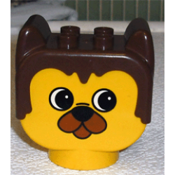 Duplo Figure Head Animal 2 x 2 Base Barnaby Bear With Line Above Nose Duplo Figure Head Animal 2 x 2 Base Barnaby Bear With Line Above Nose