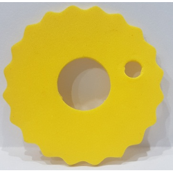 Foam Scala Ring 7 x 7 Wide with Hole, Corrugated
