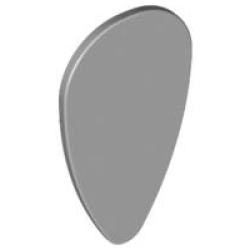 Minifigure, Shield Oval - Light Bluish Gray Minifigure, Shield Oval - Light Bluish Gray