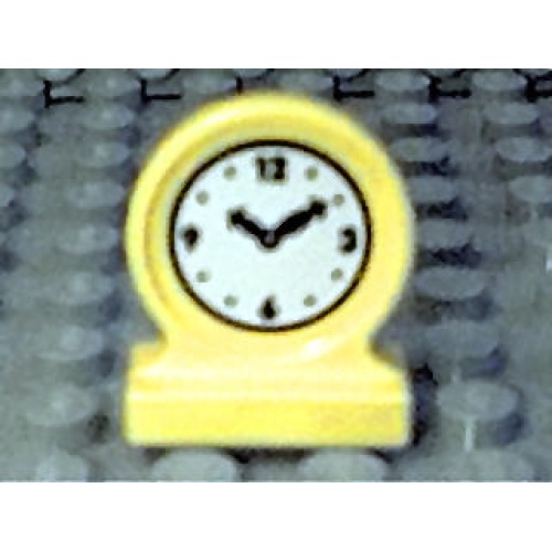 Деталь LEGO 4909pb01 Duplo, Furniture Mirror with Clock Face Pattern (Time 10:10)