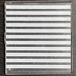 Glass for Window 4 x 4 x 3 Roof with 11 White Stripes Pattern (Sticker) - Set 6398 Glass for Window 4 x 4 x 3 Roof with 11 White Stripes Pattern (Sticker) - Set 6398