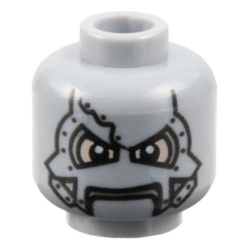 Деталь LEGO 3626pb0927 Minifigure, Head Alien Metal Mask with Eye Holes, Mouth Slit, and Rivets Pattern