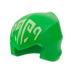 Minifigure, Headgear Ninjago Wrap / Hood Smooth with Bright Light Yellow Energy Symbols Pattern