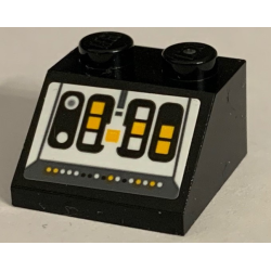 Slope 45 2 x 2 with SW Millennium Falcon Control Panel, Yellow and White Buttons Pattern (Sticker) - Set 75212