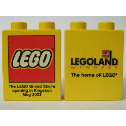 Duplo, Brick 1 x 2 x 2 with The LEGO Store Kingston 2003 Opening Pattern Duplo, Brick 1 x 2 x 2 with The LEGO Store Kingston 2003 Opening Pattern