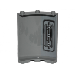 Cylinder Quarter 4 x 4 x 6 with SW Pipes and Wall Ornament Pattern on Inside Model Left Side (Sticker) - Set 75216 Cylinder Quarter 4 x 4 x 6 with SW Pipes and Wall Ornament Pattern on Inside Model Left Side (Sticker) - Set 75216