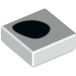 Tile 1 x 1 with Black Dalmatian Spot Pattern Tile 1 x 1 with Black Dalmatian Spot Pattern