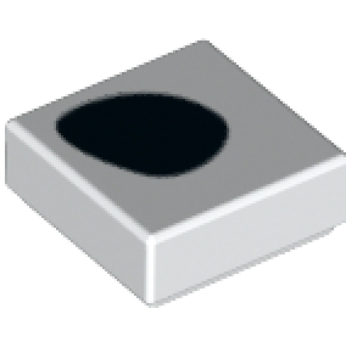 Деталь LEGO 3070pb218 Tile 1 x 1 with Black Dalmatian Spot Pattern