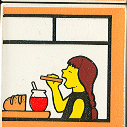 Деталь LEGO 2756pb102 Duplo, Tile 2 x 2 x 1 with Home Mosaic Picture 12 Pattern