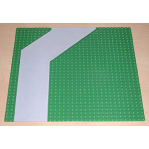 Деталь LEGO 4478p01 Baseplate, Road 32 x 32 with Light Gray Driveway Angled Pattern