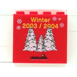 Brick 2 x 4 x 3 with Legoland Deutschland Winter 2003/2004 Pattern