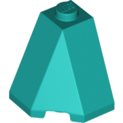 Wedge 2 x 2 x 2 (Slope 65 Corner) - Dark Turquoise