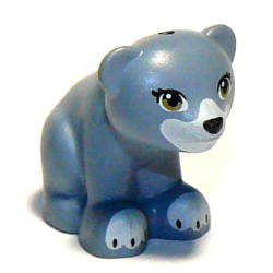 Bear, Friends Style, Baby Cub, Sitting with Black Nose, Dark Tan Eyes and White Paws and Muzzle Pattern