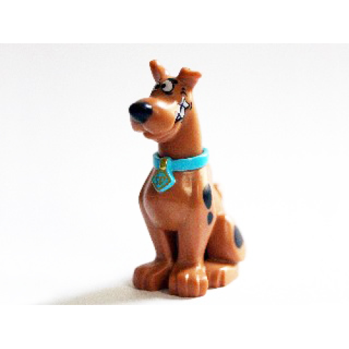 Деталь LEGO 20690pb01c02 Dog, Great Dane Scooby-Doo Sitting with Chattering Teeth Pattern (20690pb01 / 20691pb03)
