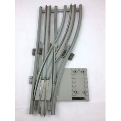 Train, Track 12V Switch Point Right with Light Gray Base, Type 2 - Track Only Train, Track 12V Switch Point Right with Light Gray Base, Type 2 - Track Only