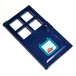 Door 1 x 4 x 6 with 4 Panes and Stud Handle with Coral Turtle on Pet Door Pattern (Sticker) - Set 41380 Door 1 x 4 x 6 with 4 Panes and Stud Handle with Coral Turtle on Pet Door Pattern (Sticker) - Set 41380