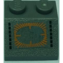 Slope 45 2 x 2 with SW AT-AT on Transparent Background Pattern (Sticker) - Set 7666